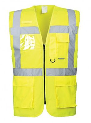 Portwest S476YER7XL Berlin verkställande väst, vanlig, storlek 7X-Large, gul