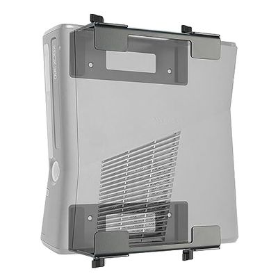 Monzlteck Verstelbare wand- en onderbureaumontagebeugel voor gameconsoles (Xbox 360, EEN, PS5, PS4, PS3, dvd-spelers, kabeldoos, pc en meer, montagesjabloon omvatten