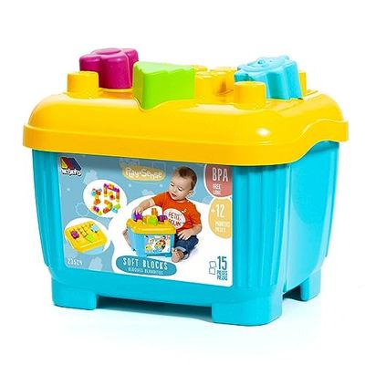 MOLTO- Secchiello Blocchi e Puzzle Morbidi, 23524
