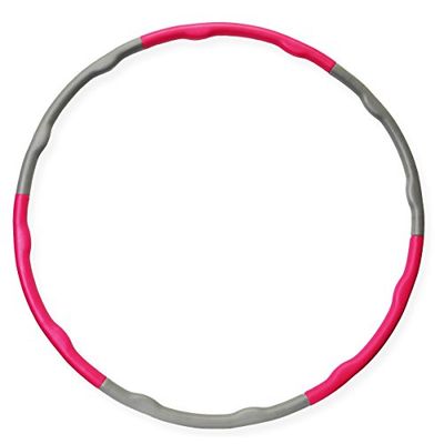 MASTER volwassenen Hula Hoop 1,2 kg fitness en gymnastiek banden, grijs/roze, één maat