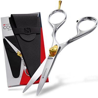 Suvorna 5" Beard & Moustache Scissors for Men | Precision Grooming Scissors for Beard, Mustache & Nose Hair Trimming