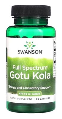 Swanson - Gotu Kola Dietary Supplement | Supports Memory and Circulation - 60 Capsules