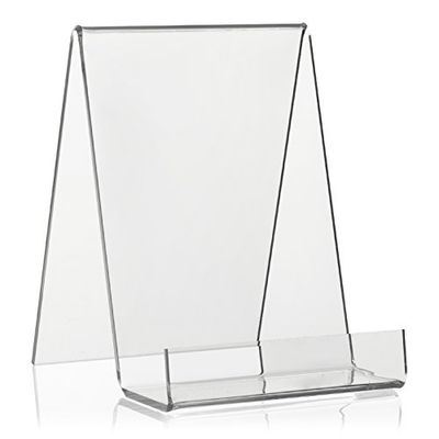 VITAdisplays Plexiglas® Book Stand/Bookend as Goods Carrier and Angled Adjuster in DIN A6 Format