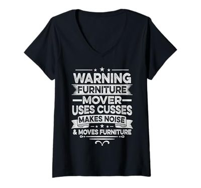 Womens Furniture Mover Design For furniture mover V-Neck T-Shirt