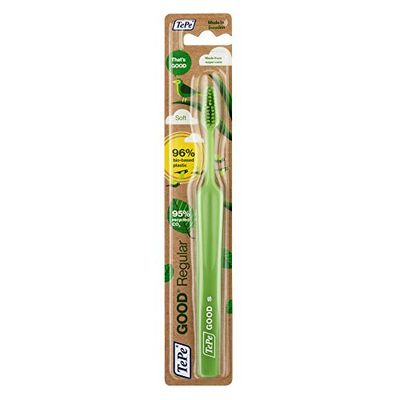 TePe GOOD Regular Soft – Spazzolino da denti facile da usare, realizzato con materie prime rinnovabili con setole morbide