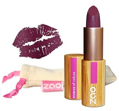Zao Organic Makeup Matte Lipstick Plum 468 0.18 Oz.