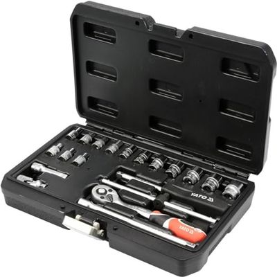 YATO KIT DE LLAVES DE CUBO 20 PIEZAS 6,3 (1/4") MM 14491