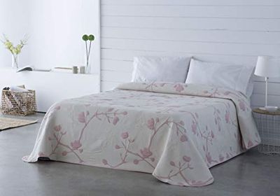 VIALMAN Colcha Bouti Leve Sofia, 20 para cama de casal de 135 cm, colcha, cama de 135 cm, tamanho de colcha de 230 x 270 cm, cor rosa