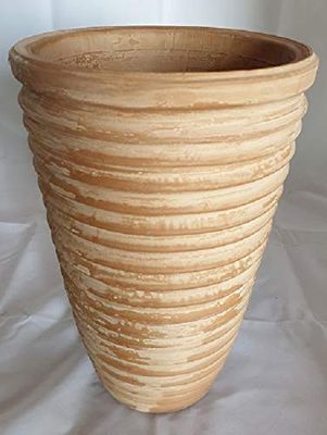 VASO TULIPANO IN TERRACOTTA; ALTEZZA CM. 26, DIAMETRO 17 ARREDO CASA GIARDINO