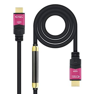 NANOCABLE 10.15.3730-4K@60Hz HDMI-kabel 18 Gbps med repeater, färg Svart, 30 meter