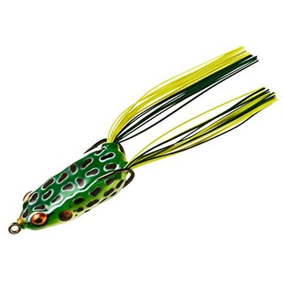 Booyah Pad Crasher Jr Topwater havsfiske ihålig kropp groda bete med ogräslösa krokar, leopardgroda