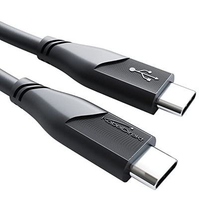 KabelDirekt – USB-C-kabel, USB 2.0 – 1 m (USB-C naar USB-C, datakabel/oplaadkabel, tot 480 Mbit/s en 100 W laadstroom met Power Delivery/PD 3, geïntegreerde chip, zwart)