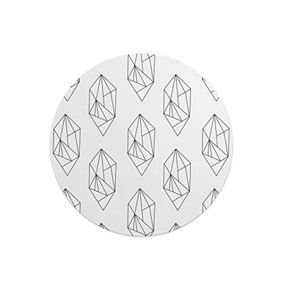 Questo Casa, Tapis de Souris Rond imprimé numérique avec Fond antidérapant pour Bureau et Maison Diamètre 22 cm
