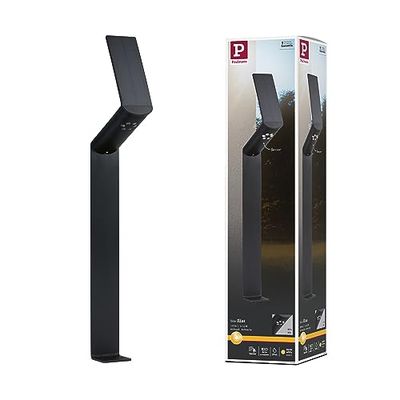 Paulmann 94262 Ilias Lampada Led a Energia Solare, Per Esterni, Rettangolare, Incl. 1 x 1.2 Watt Antracite Plastica 3000 K Bianco Caldo, 1.2 W