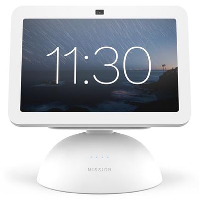 Echo Show 8 (3ª gen., modello 2023), Bianco ghiaccio + Base con batteria, Bianco ghiaccio