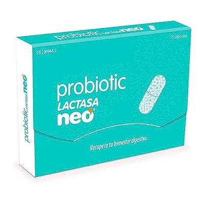 NEO - PROBIOTIC LACTASA 15 capsulas | Probiótico Natural a Base de Lactasa | Sin alérgenos, sin GMO, sin nanomateriales | Tomar 1 para prevenir molestias por Lactosa
