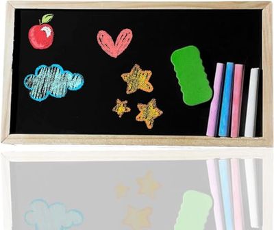 PARENCE.- Ensemble Scolaire et Loisir 3en1 - Kit Ardoise avec Éponge Effaçable et Craies - Polyvalent,Facile à Utiliser et Transporter - 29x21cm