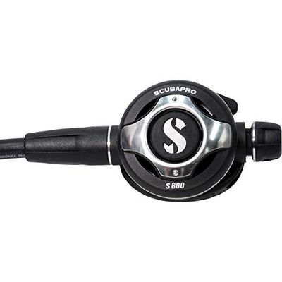 SCUBAPRO 2eme Etage S600, Kit regolatore per Immersioni in Acqua Fredda Unisex-Adulto, Metallic/Nero, Taglia Unica