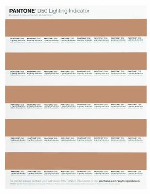 Pantone LNDS-1PK-D50 Lighting Indicator Adesivi D50