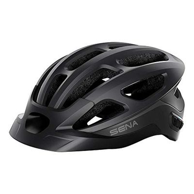 Sena R1 EVO Casque de Vélo Connecté, Matte Black, M