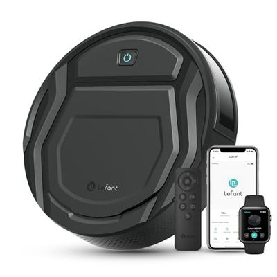 Lefant M210P Robot Vacuum Cleaner Remote Control, Featured Carpet Cleaner Small Robot 7.8cm Thin 28cm DIA, Robotic Vacuum Alexa Voice Control Self-Charging Ideal for Pet Hair Hard Floor