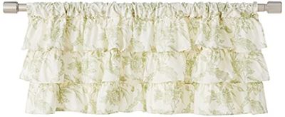 Laura Ashley Home - Cantonnière en Coton élégante et légère pour décoration d'intérieur (Sauge Natalie, 127 x 45,7 cm)