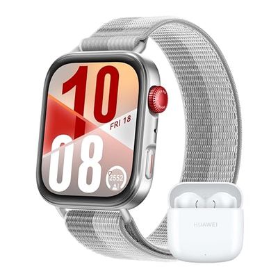 HUAWEI WATCH FIT 4 Smartwatch, + Freebuds SE2 Bianco, 100 Modalità di Allenamento, Ultra-sottile, Fitness Tracker, iOS & Android, Cassa in Alluminio, fino a 10 Giorni, AMOLED, GPS, 30 mesi di Garanzia