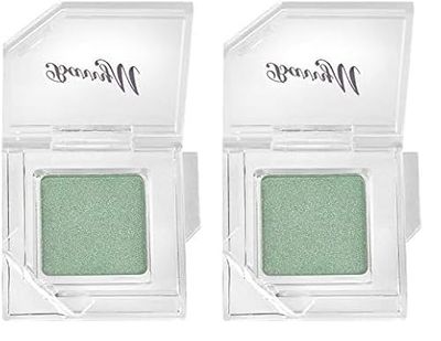 Barry M Cosmetics Clickable Single Pastel Green Shimmer Eyeshadow Palette, Pastel Green, Secret Garden, 1 count (Pack of 2)