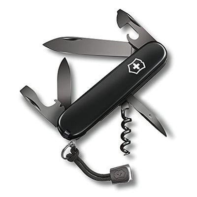 Victorinox Taschenmesser Spartan Onyx Black Collection (12 Funktionen, Klinge, Korkenzieher), schwarz