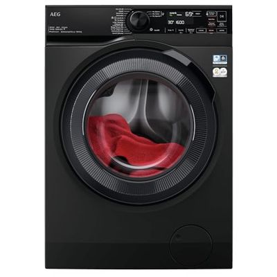 AEG LWR7316V6O Lavasecadora de Carga Frontal, Lava 10 Kg Seca 6 Kg, Libre Instalación, 1600 rpm, Conectividad WiFi, Cajón universal PODs, Programa NonStop, Panel LCD, Negra, Clase D