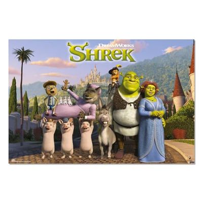 Grupo Erik: Poster Shrek | Poster da parete Dreamworks, 61 x 91,5 cm, Poster da muro con carta lucida e incorniciabile, Poster Bambini