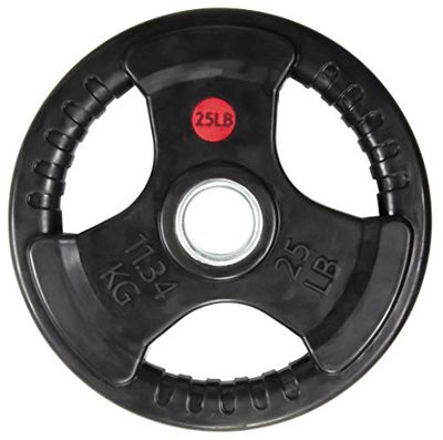 BalanceFrom Piastra per pesi olimpica rivestita in gomma da 5 pollici per allenamento di forza, sollevamento pesi e crossfit