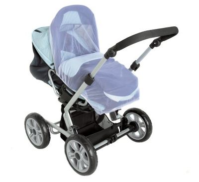 Reinwald 000054 - muggennet voor kinderwagen, wit + zwart