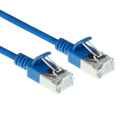 ACT Cavo di rete CAT6a, U/FTP LSZH Cavo LAN sottile 3,8 mm, flessibile Snagless CAT 6a con connettore RJ45, per uso in data center, 10 metri, blu - DC7610