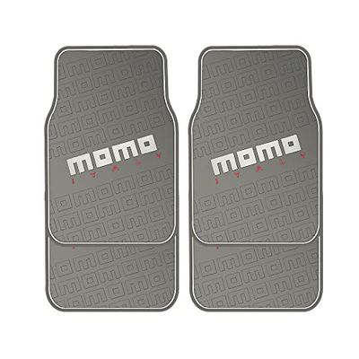 MOMO Conjunto completo de 4 peças tapetes MOMO borracha universais preto e cinzento