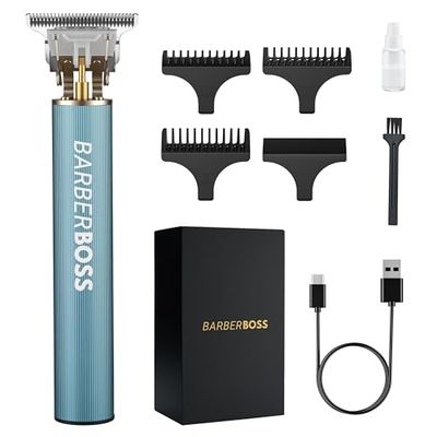 Barberboss Tondeuse à barbe sans fil pour hommes : tondeuse de coupe de cheveux pour hommes, tondeuse de précision pour hommes QR-2077