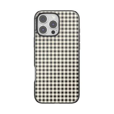 PopSockets Custodia per iPhone 16 Pro Max compatibile con MagSafe, custodia per iPhone 16 Pro Max, compatibile con ricarica wireless, solo custodia, a quadretti