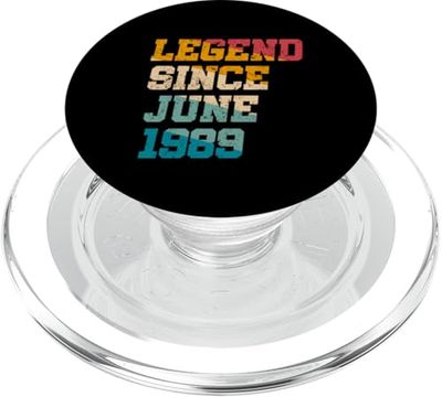 Leyenda desde junio de 1989, divertida, retro, 36 cumpleaños PopSockets PopGrip para MagSafe