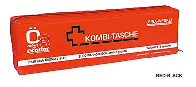 LEINAWERKE 32112 Lot de 5 mini sacs combinés XS ÖNORM Ö3 XS Ecoline Rouge/noir