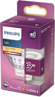 Philips Lighting ampoule LED Spot GU5.3 35W Blanc Chaud, Verre