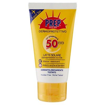 PREP SOLARE LATTE TRAVEL SPF50 DERMOPROTETTIV STORLEK MED VITAMIN OCH VATTENBESTÄNDIG 50 ML