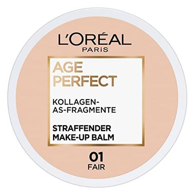 L'Oréal Paris Age Perfect - Bálsamo de maquillaje reafirmante 01 Fair, maquillaje nutritivo milagro para una piel de aspecto saludable, 18 ml