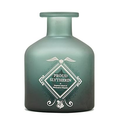 Harry Potter Potions Vaso in vetro – 11 cm – Orgoglioso Serpeverde – Bottiglia per pozioni di Harry Potter – Decorazione Harry Potter