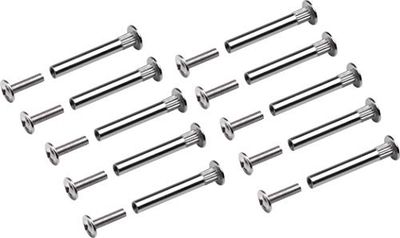 Metafranc - Parafusos de conexão, rosca M4, galvanizados, conjunto de 10 unidades Ideal para fixar peças de mobiliário, móveis, conector de armários, parafusos para móveis.