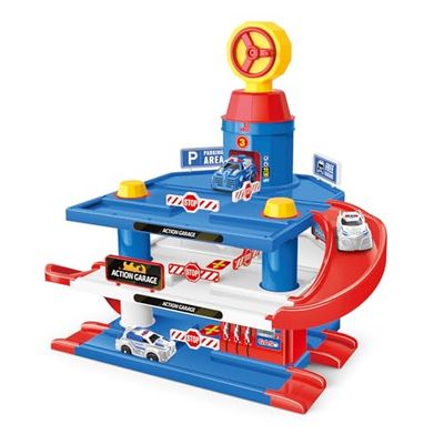 Playbuild Parkeergarage Met 3 Verdiepingen Voor Kinderen, Bevat 3 Speelgoedauto's, Hellingen En Een Parkeerstructuur Met Meerdere Verdiepingen, Interactieve Speelset Voor Jongens En Meisjes