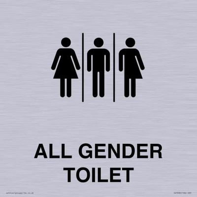 Female, Male and Non-gender specific Sign - 200x200mm - S20