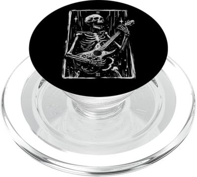 Tarjeta de Tarot de Guitarrista Esqueleto - Vintage Rock 'n Roll Lover PopSockets PopGrip para MagSafe