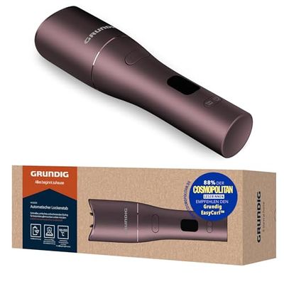 Grundig HS 6230 Fer à friser automatique sans fil avec 3 niveaux de température et revêtement céramique Fonction minuterie Écran LCD Violet