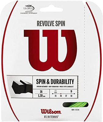 Wilson Revolve Spin Cordagem de ténis, 12,2 m, unissexo, verde, 12,2 m