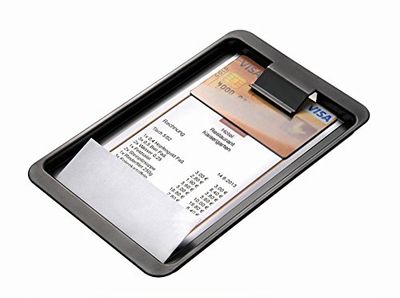 APS 30108 svart plast räkningsskiva med klämma, 20 x 12 x 0,5 cm